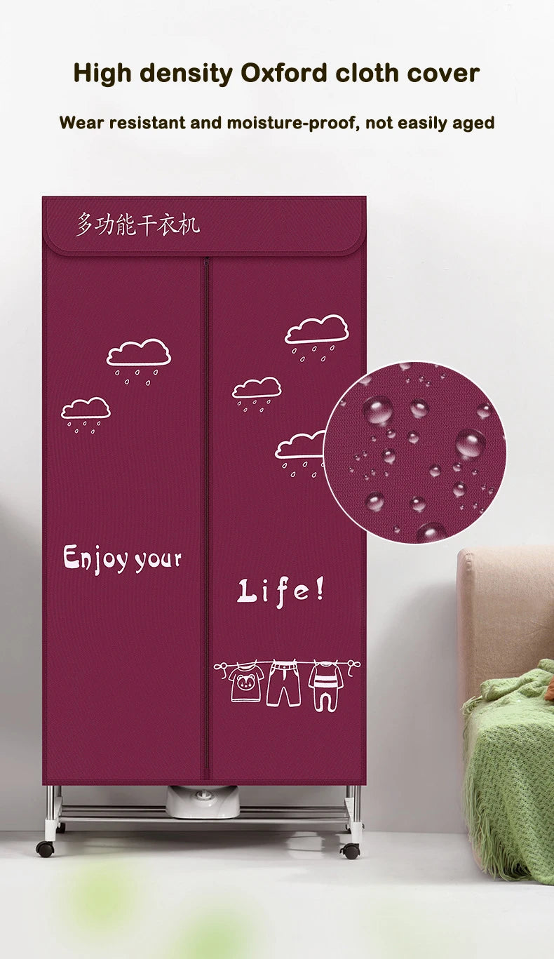 Tidesmit portable electric clothes dryer machine with hot air fan for efficient laundry garment drying