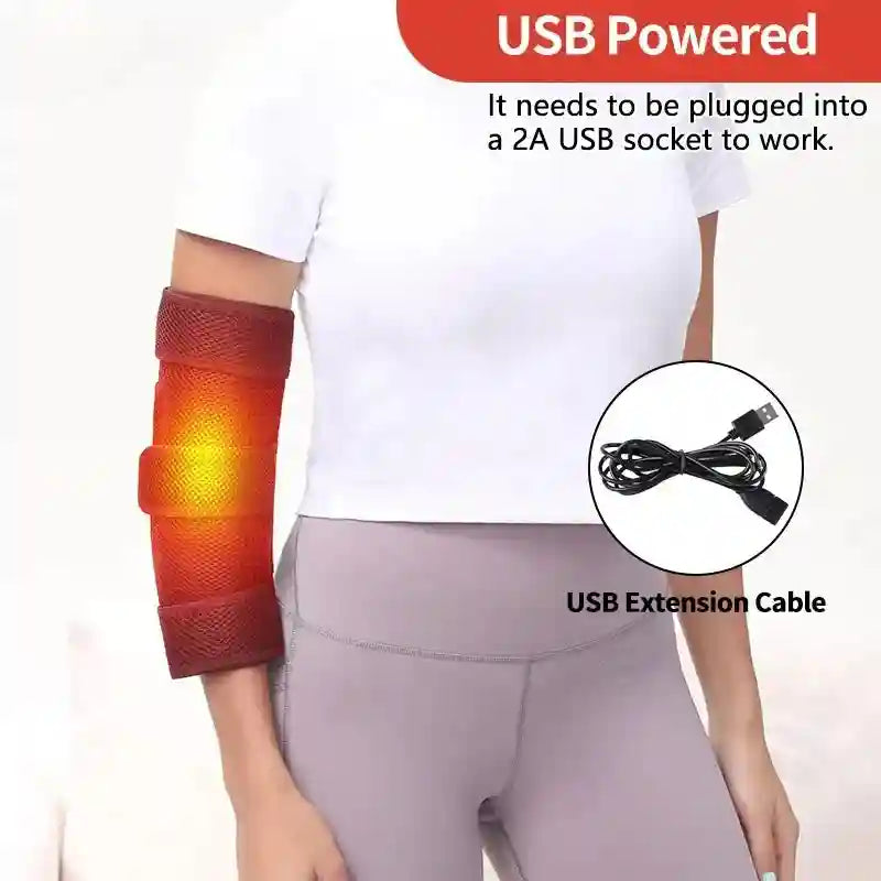 Heated Elbow Brace Wrap: Adjustable Compression Sleeve for Joint Relief Relaxation Treatment Tidesmit