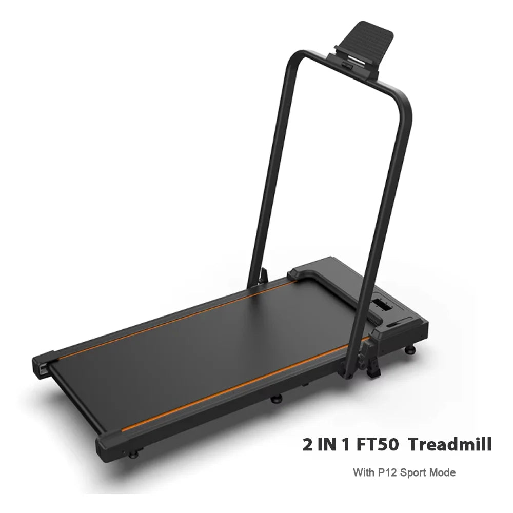 Formill FT51/FT50/FT52 Treadmill 2 In 1 Walking Running Treadmill 0.75-2.5HP Foldable Under Desk Treadmill38*95cm Running Area With Armrest LED Display Oil Drip Hole Indoor Home Gym Exercise Machine