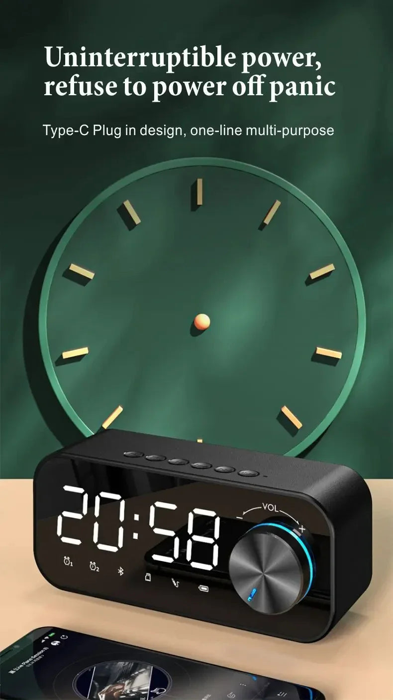 Portable Bluetooth Speaker with Alarm Clock & FM Radio | Tidesmit Tidesmit