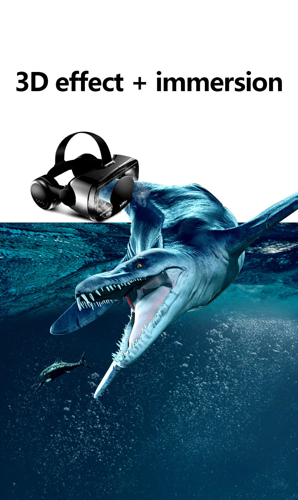 VR Headset for Smartphones - Immersive Wide Angle Smart Glasses Tidesmit