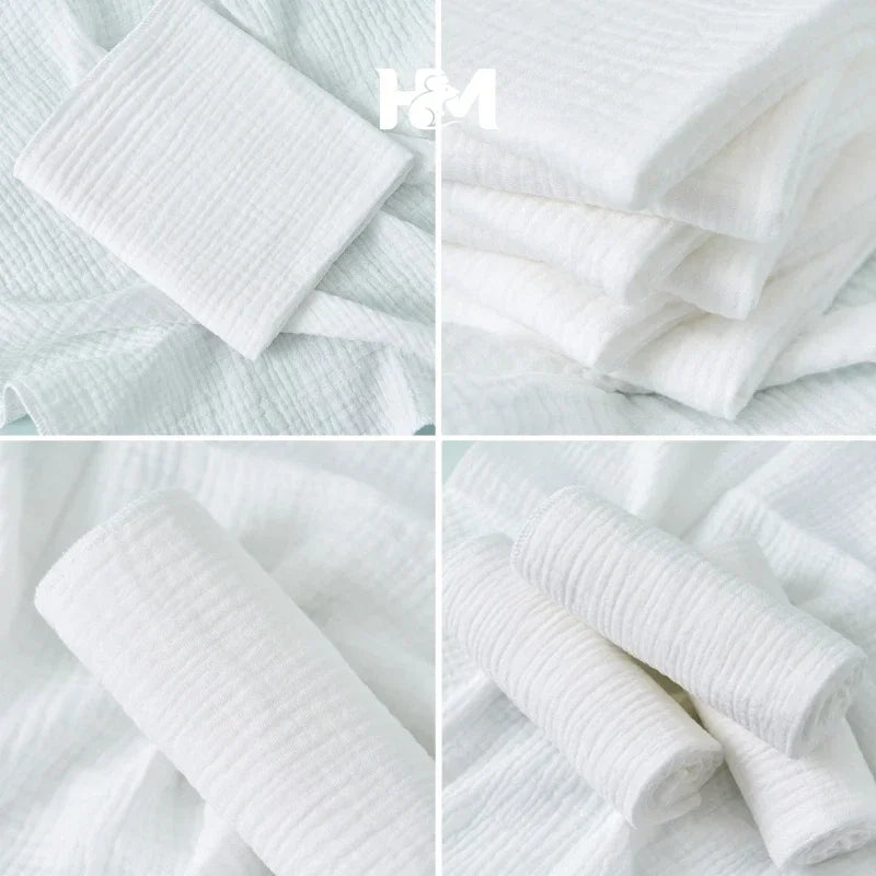 8/10pcs lot 100% Cotton Baby Gauze Diapers For Newborn Baby Nappy Changing 45*43cm Washable Soft Baby Towels