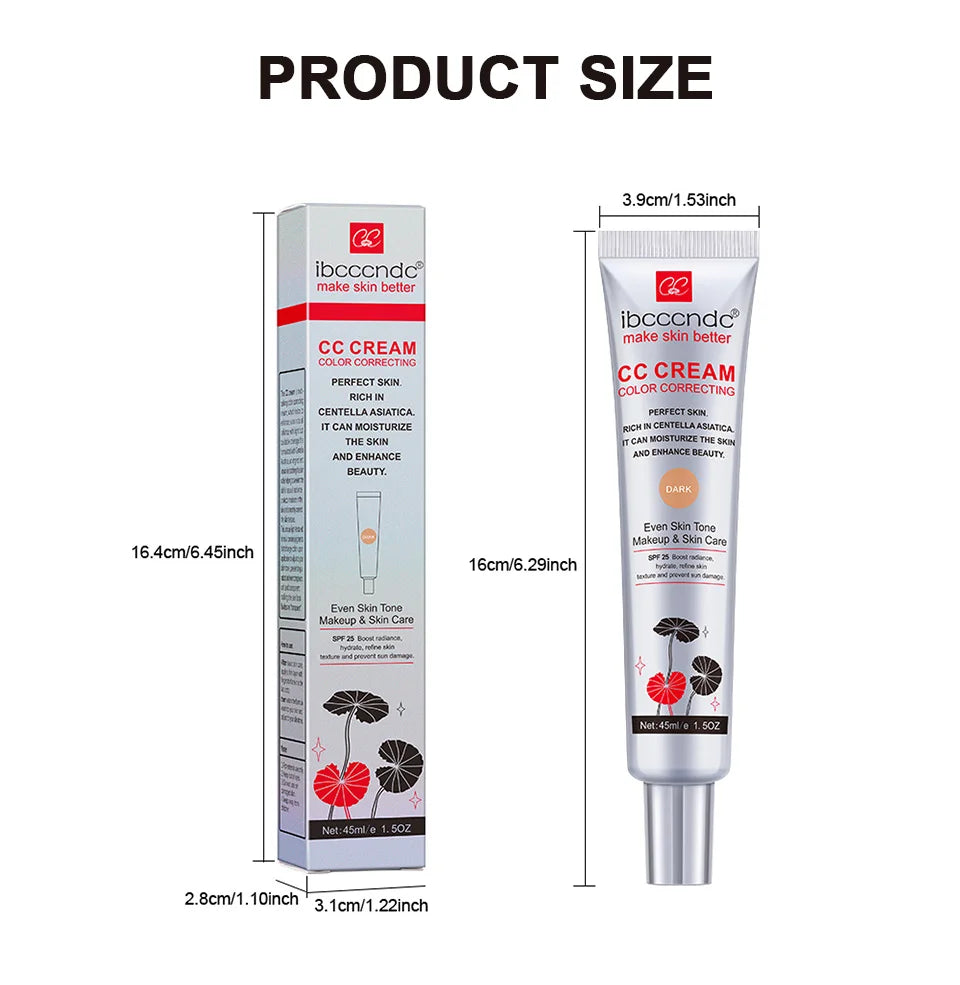 Tidesmit waterproof CC cream face makeup showing long-lasting moisturizing and color correcting texture detail
