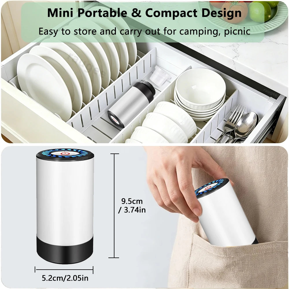 Electric Vacuum Sealer Pump Mini Handheld Vacuum Pump with Food Vacuum Bags USB Rechargeable Portable Mini Vacuum Sealer Machine