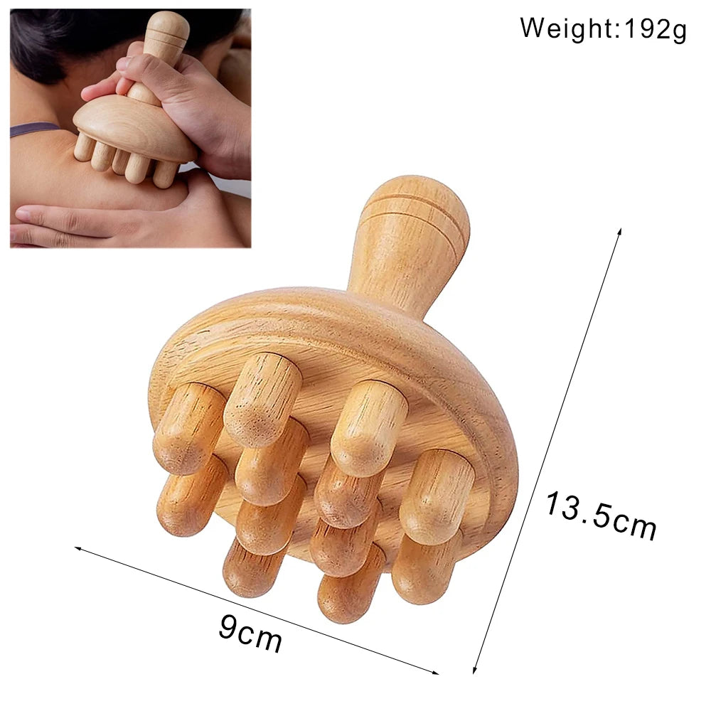 Wooden Lymphatic Drainage Massager Tool for Targeted Body Contouring Back Massage Instrument Body Massage D Tidesmit