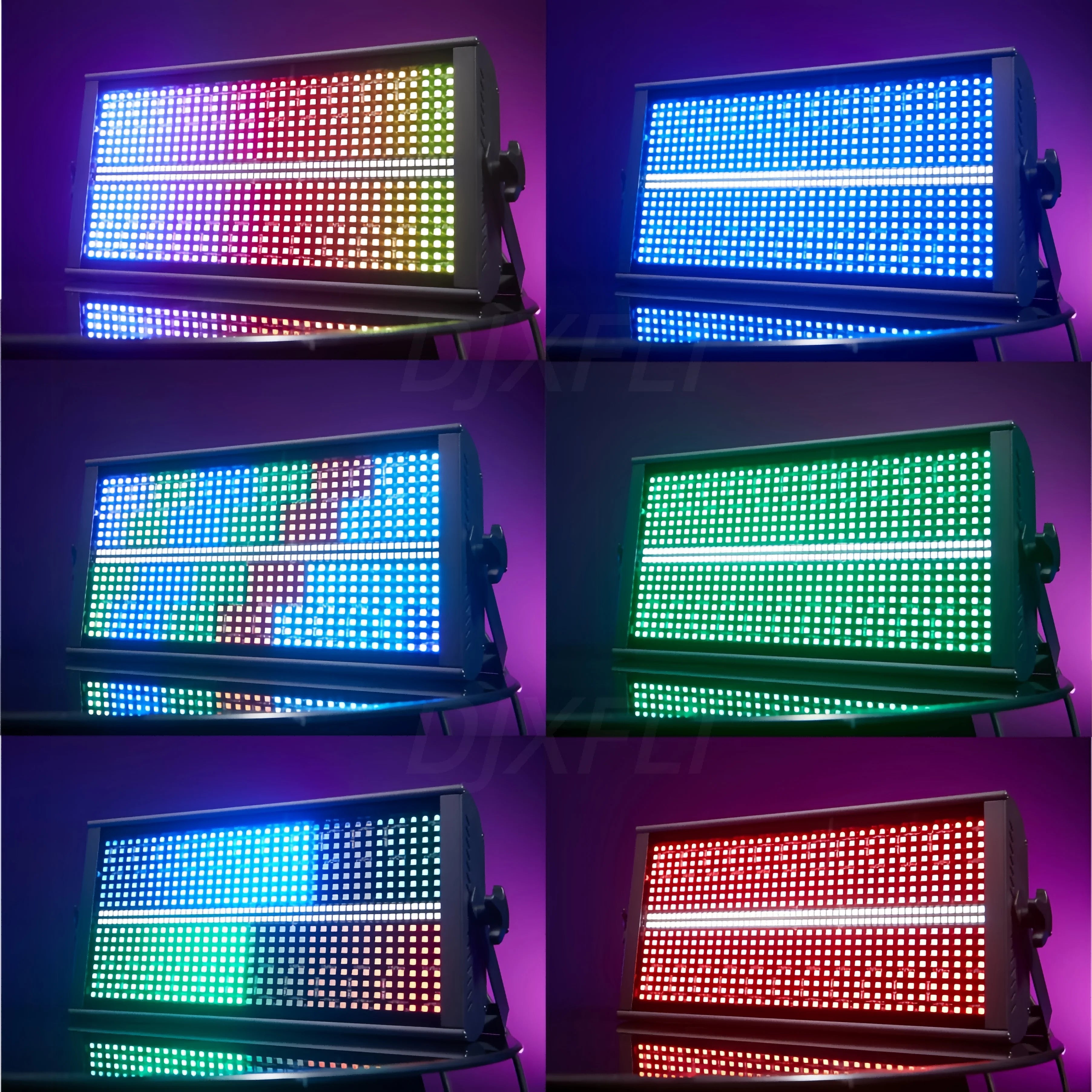 2PCS 250W RGBW LED 4in1 48 Partition Strobe Stage Light DMX512 Super Bright Wash Effect for KTV DJ Events Performances Lighting