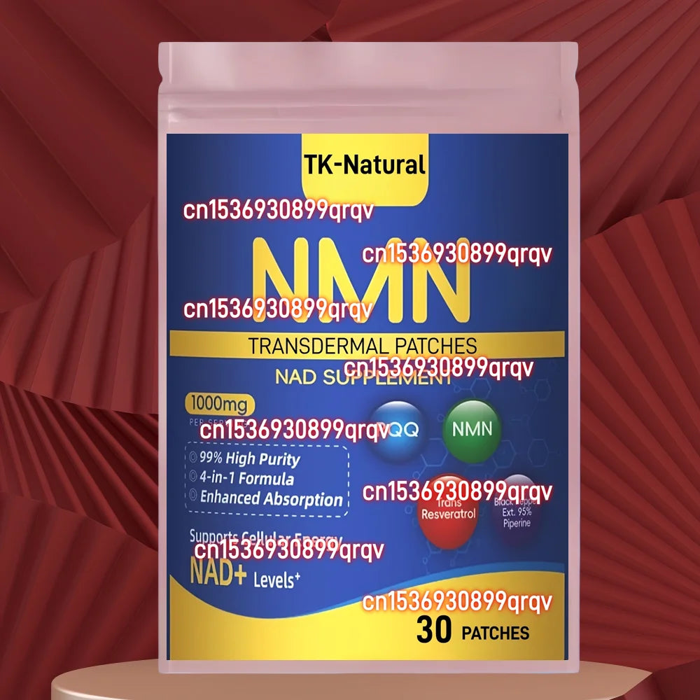 30 Patches 4-in-1 NMN Transdermal Patches Complex with PQQ & Resveratrol - Supports Cellular Energy & NAD+ Level
