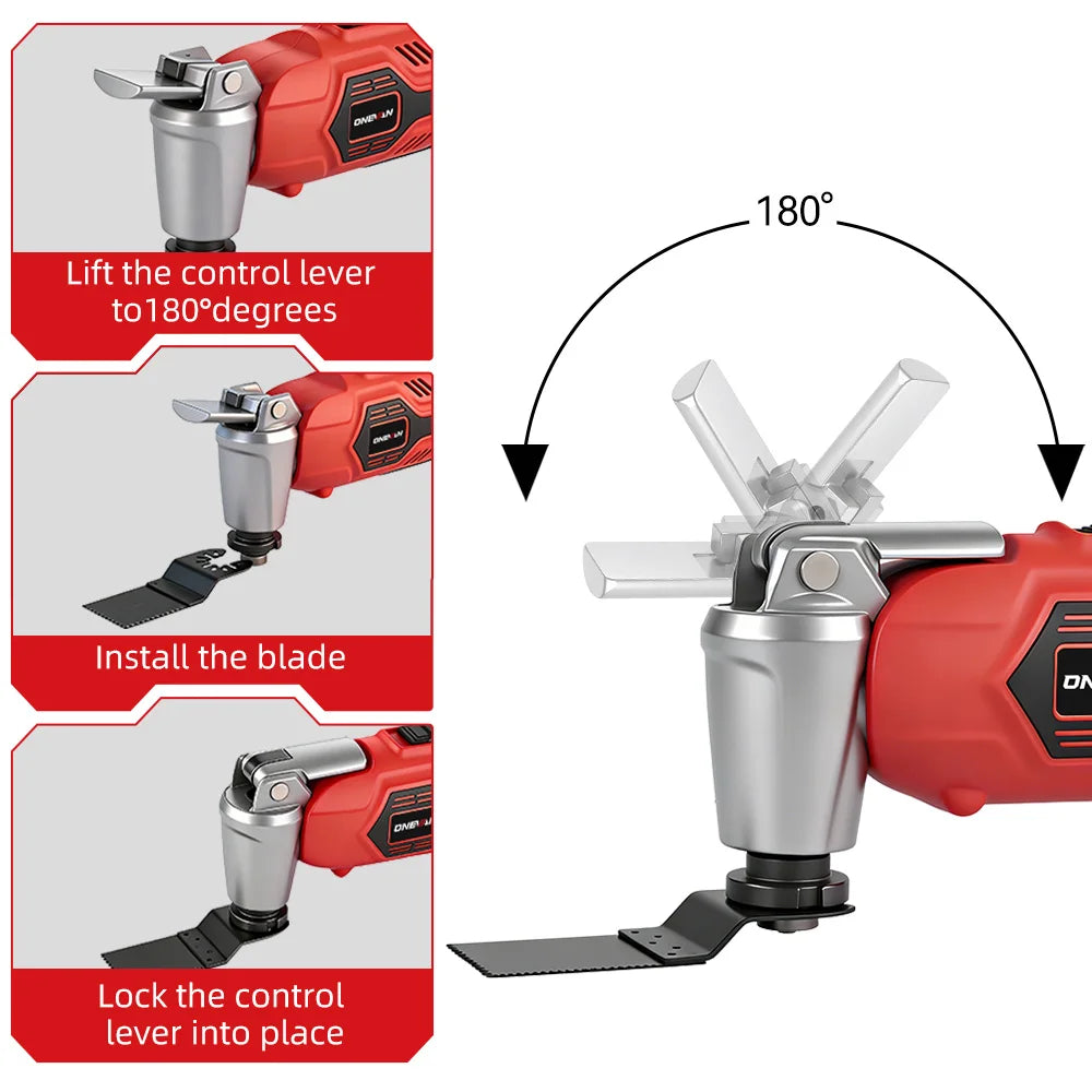 20000OPM Oscillating Multifunction Tool 6Gear Electric Trimmer Saw Shovel Cutting Woodworking Tool For Makita 18V Battery Pin