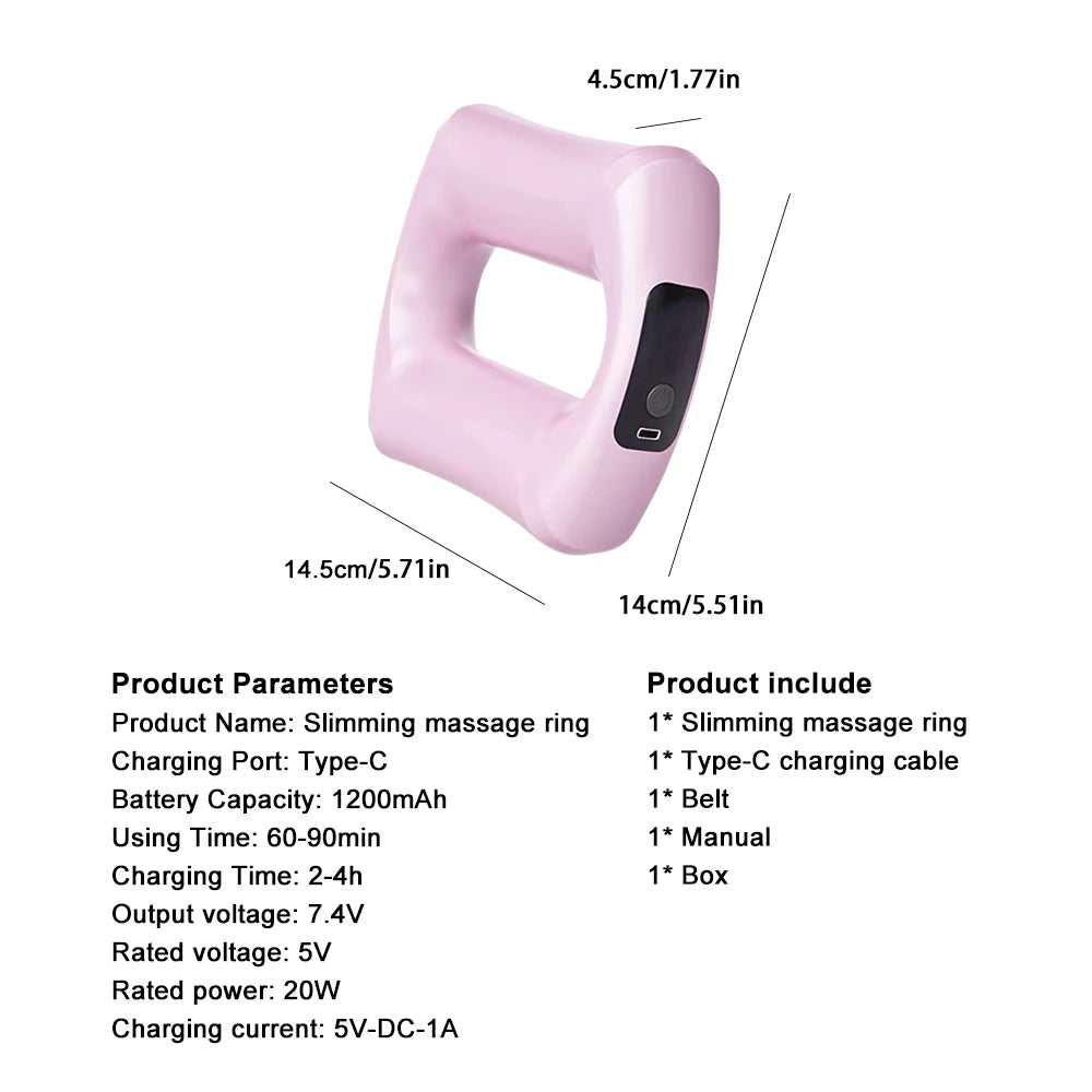 Electric Body Fascia Massage Ring for Deep Tissue Muscle Relief Back Massage Instrument Tidesmit