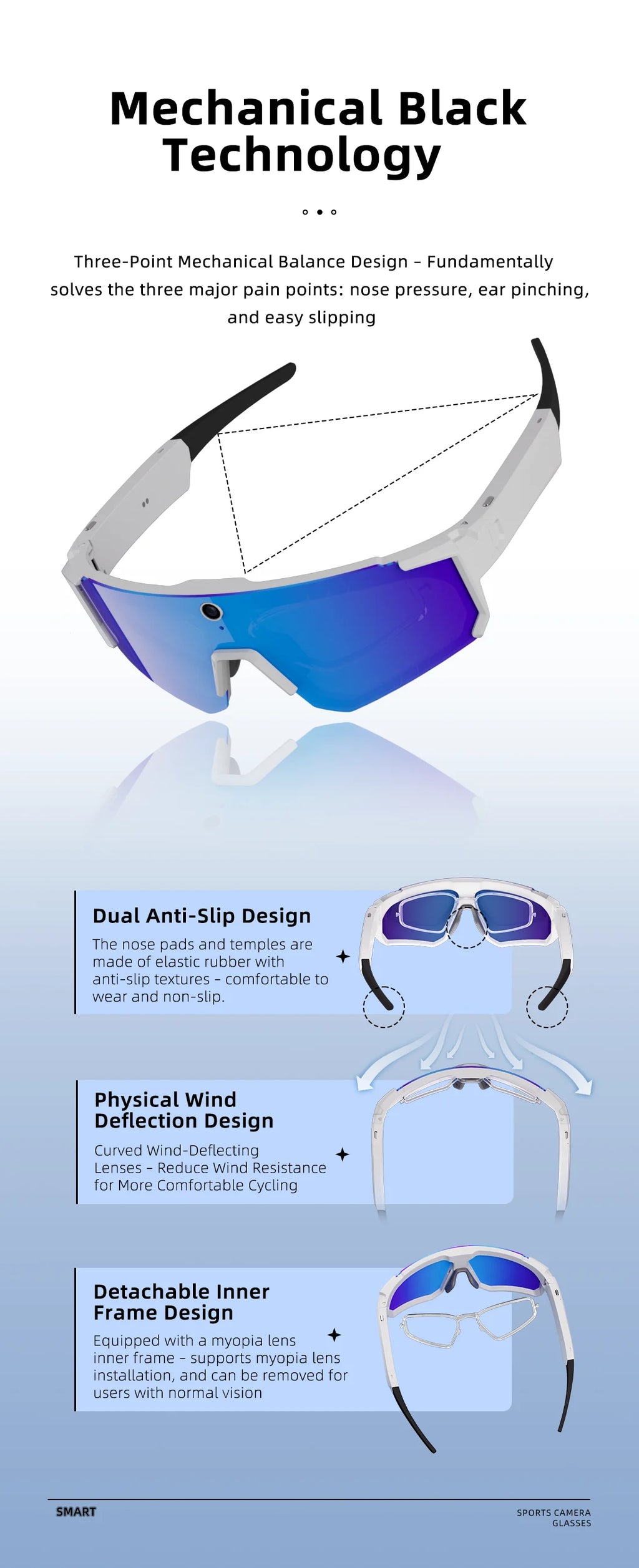 4K Polarized Smart Sunglasses with Bluetooth Audio & Camera - Tidesmit Tidesmit