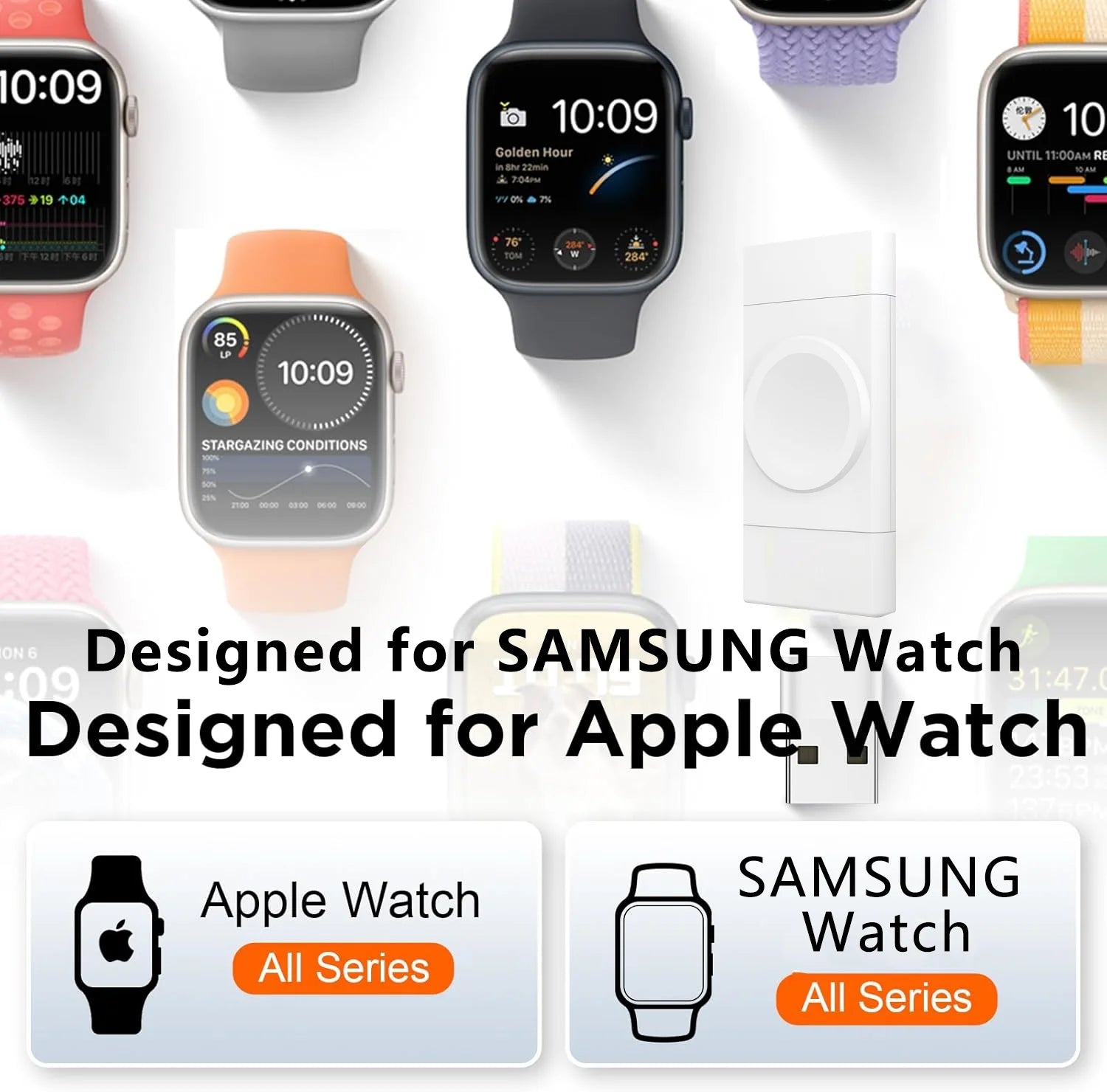 Wireless Charger for Apple and Samsung | Qi Certified Fast Station Tidesmit