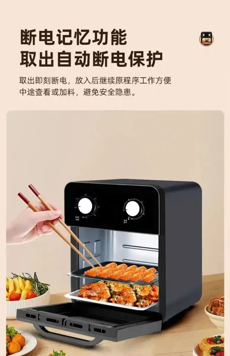 【hot item】Air Fryer Oven Steam Tender Baking Air Oven All-in-one Machine Visible 24 Large Capacity Six-in-one