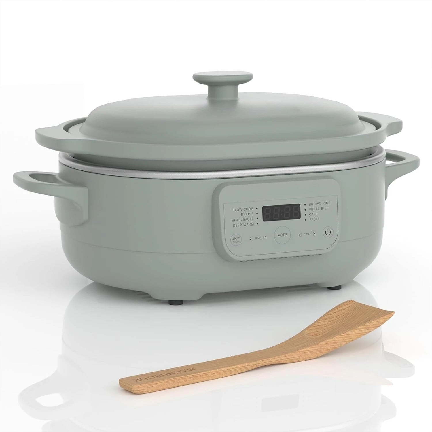 Olive programmable claypot slow cooker with lid and control panel, 4-quart size