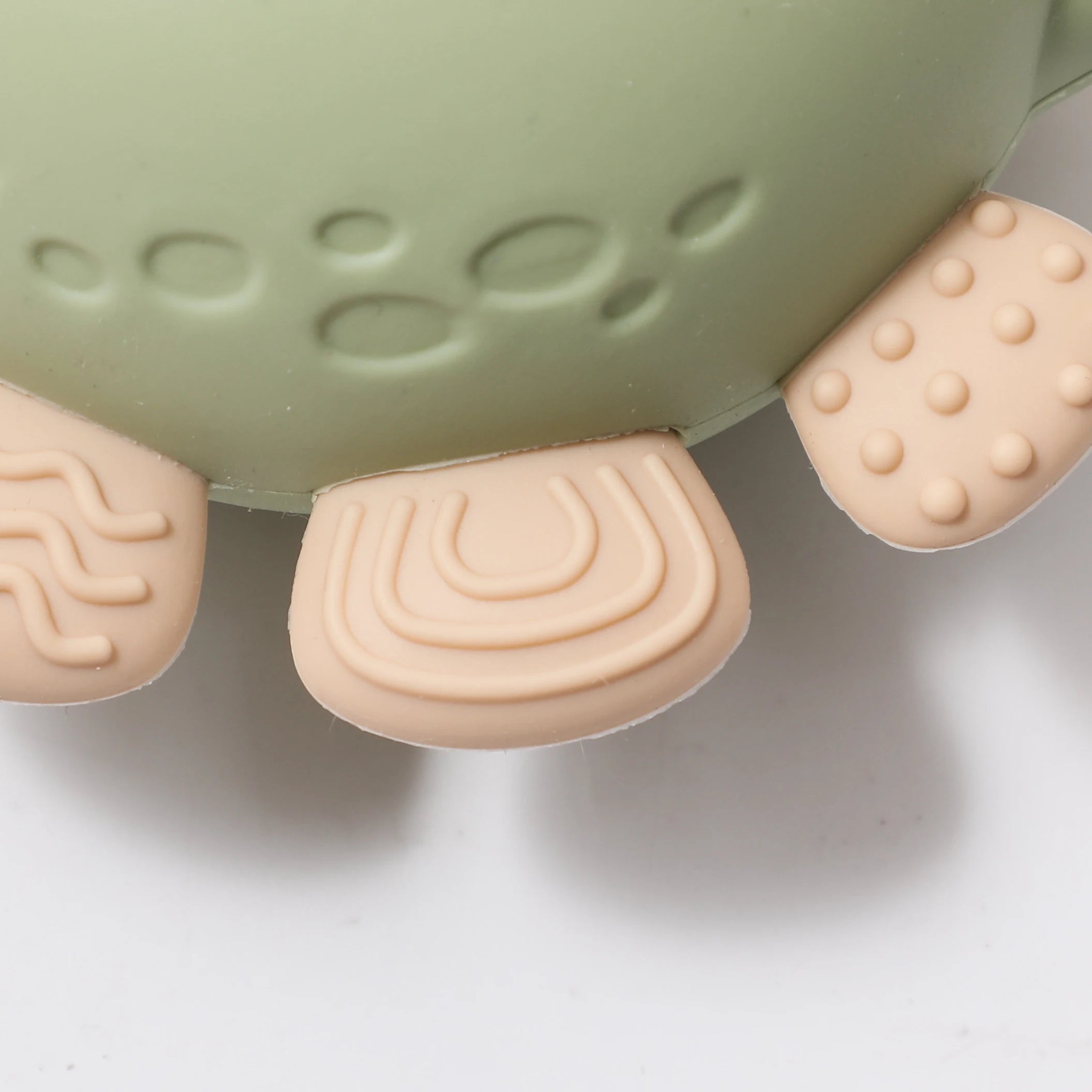 Baby Silicone Teether Toys,Perfect for Teething Toys 0-3-6 Months and Shower Gifts, BPA-Free, Ergonomic Dinosaur Wood Design.