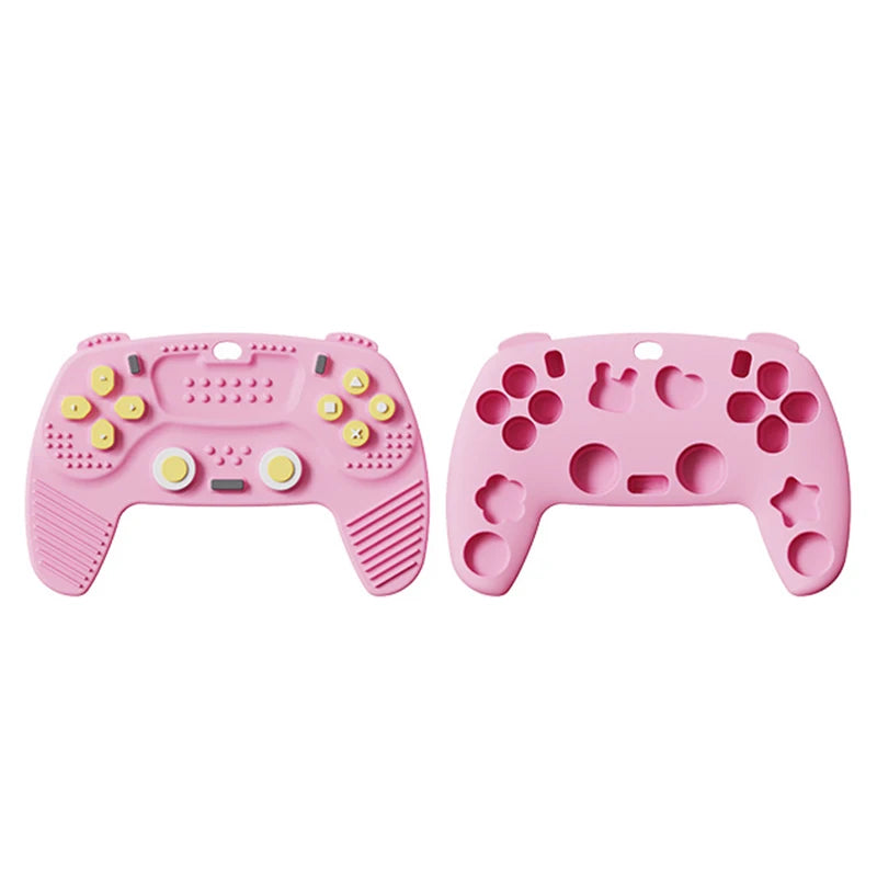 Silicone Baby Teething Toys Remote Control, Remote Control Game Controller Silicone Teething Toy for Babies 6-12 Months Gifts