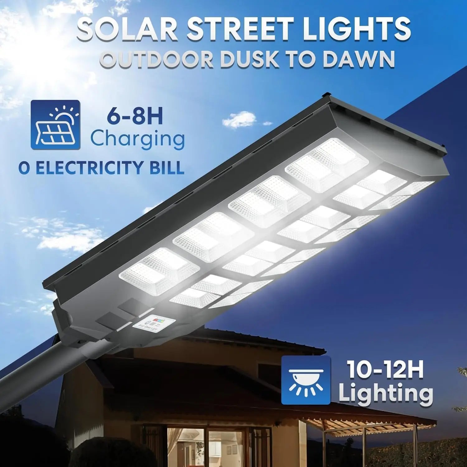 Solar Street Light Outdoor 3 Modes LED Security Wall Lamp for Outdoor Garden Street Yard Fall Porch Decor Solar Outdoor Mounted  with Remote Control IP65 Waterproof Motion Sensor Lights Smart