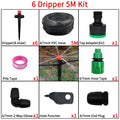 Garden Drip Irrigation 1/ 4'' Spiked Sprinkler Automatic Watering System Kit for Bonsai Pot Plant Flower Vegetable Greenhouse