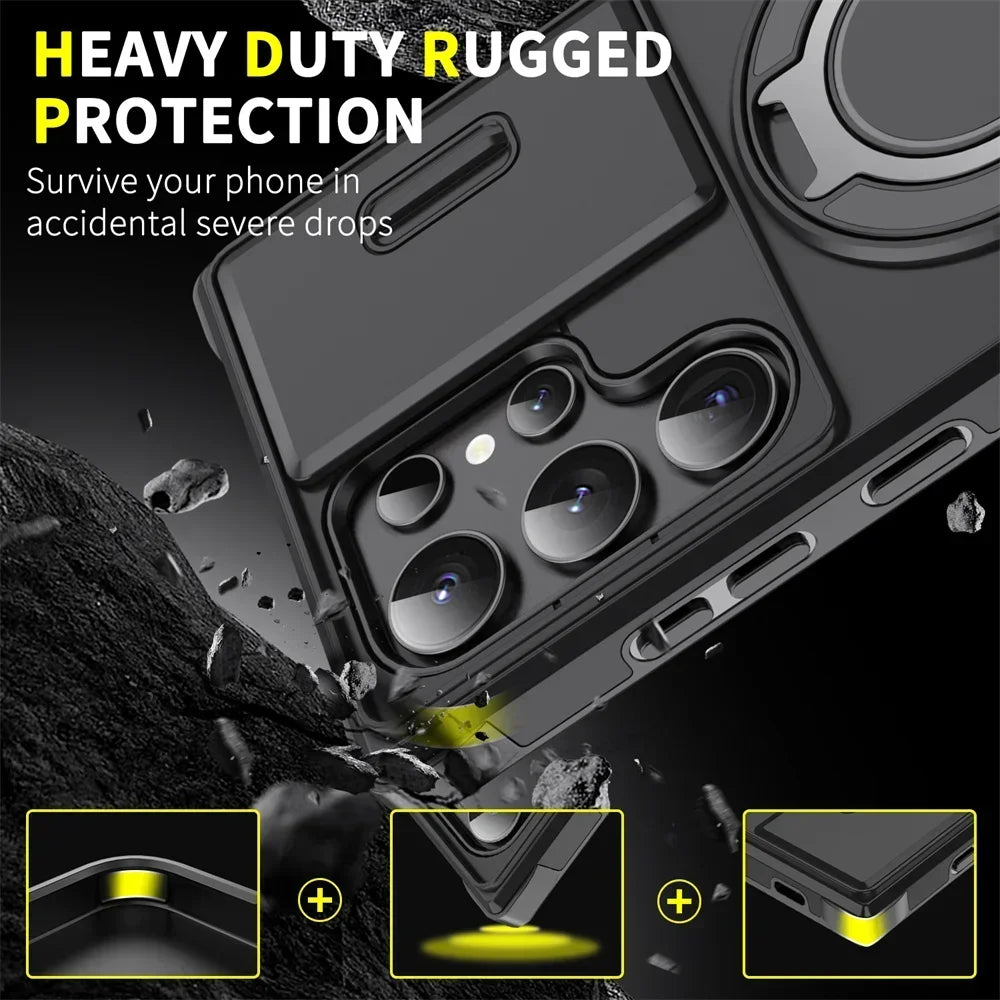 Samsung Galaxy S25 Magnetic Case with Camera Cover - Slim Fit Protection Tidesmit