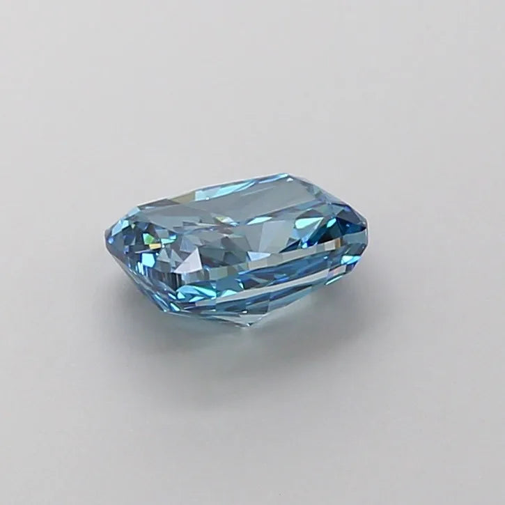 Premium Cushion Modified CVD Lab Grown Diamond IGI Certified 1.16 Carat Fancy Vivid Blue VS1 Excellent Cut Loose Gemstone