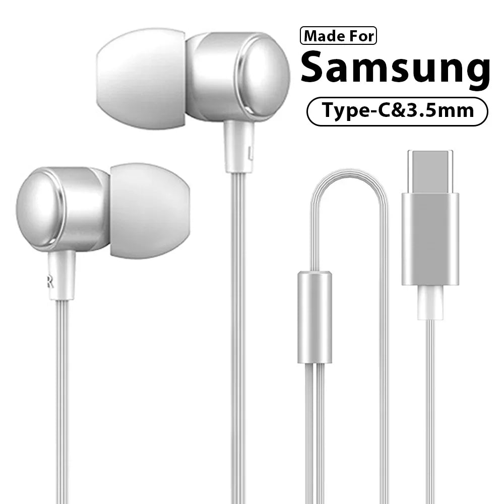 USB-C HiFi Wired Earbuds with Mic - Tidesmit Universal Audio Tidesmit
