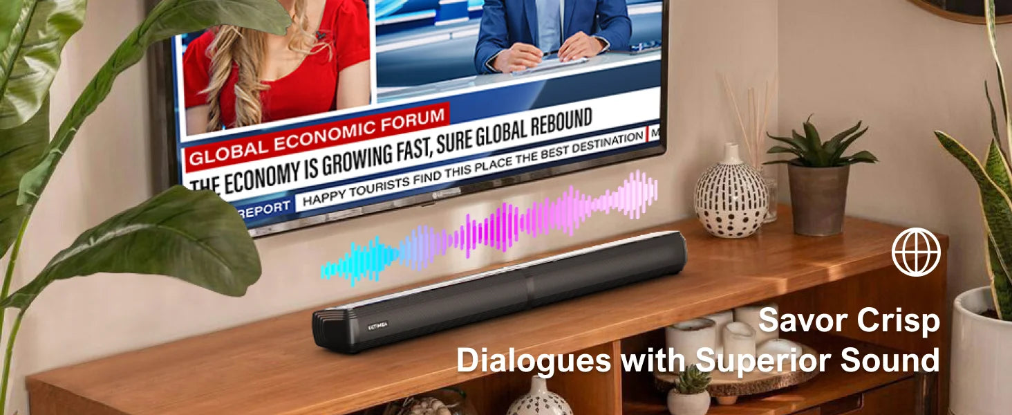 4.1 Channel Soundbar with Subwoofer - 200W Detachable Home Theater Tidesmit
