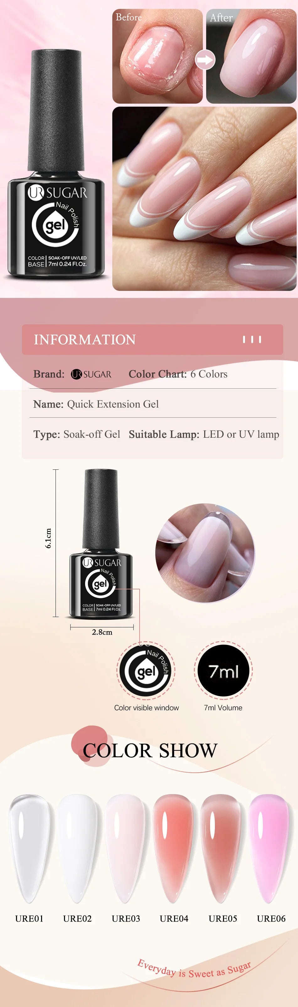 Extension Nail Gel for PMU Machines - Durable Construction Polish Permanent Makeup Machines Tidesmit