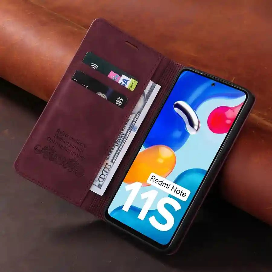 Flip Wallet Phone Case for Xiaomi Redmi Note 11 - Military-Grade Protection Tidesmit