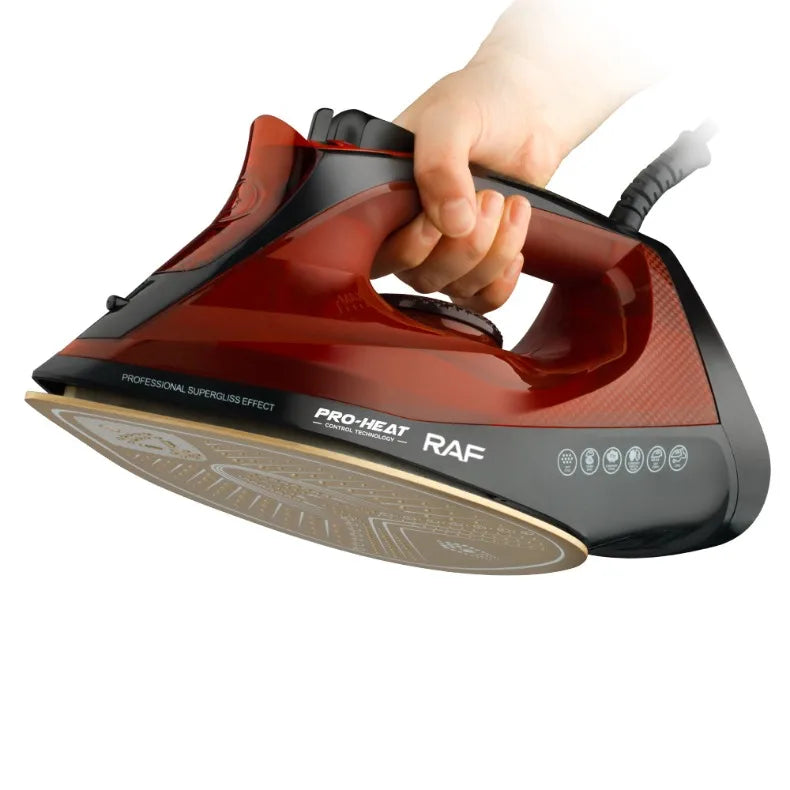 Tidesmit 2200W steam iron ceramic soleplate features anti-calc and anti-drip system for all fabric types