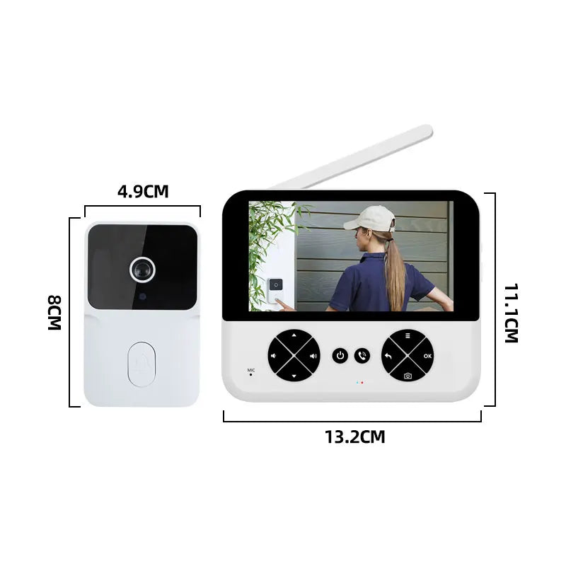4.3 "visual electronic doorbell 100-degree wide-angle ultra-long standby infrared night vision intelligent cat eye monitoring