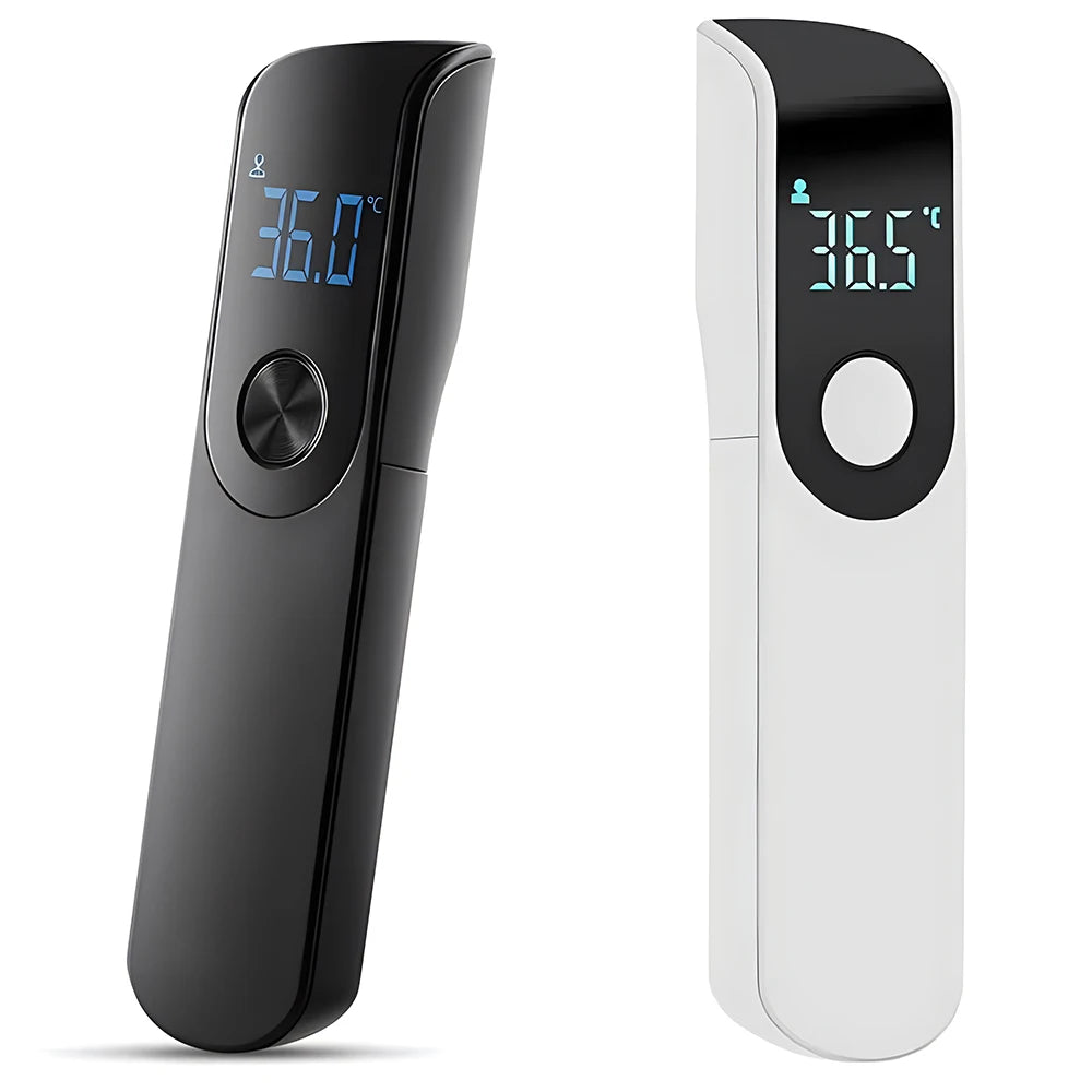 Thermometer Three-color Backlit Display Forehead Thermometer Digital Display Infrared Body Thermometer or Finger Pulse Oximeter