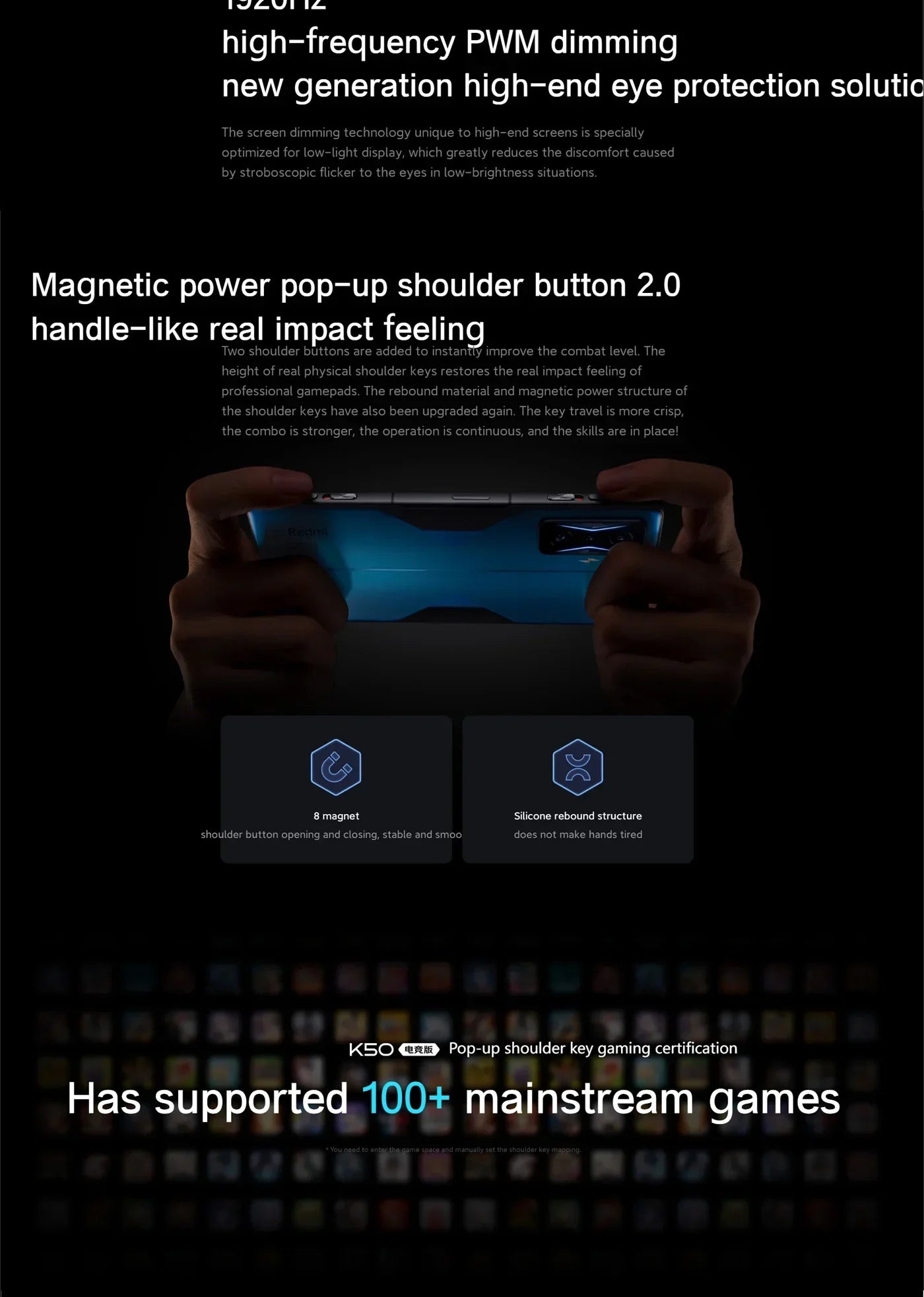 Redmi K50 Esports Version 5G ROM 128GB/256GB SmartPhone Android 6.67inch 2400x1080 Screen 64MP Rear Camera Used Phone
