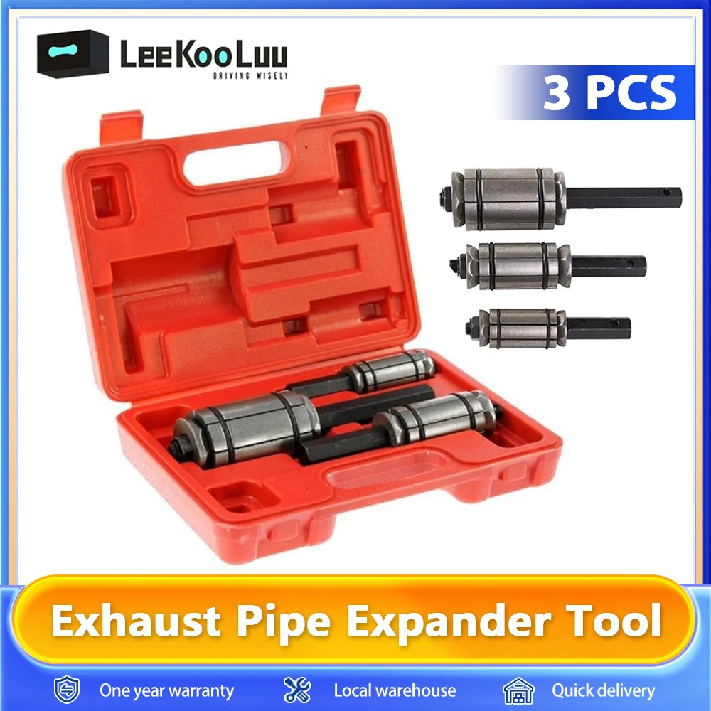 Tail Pipe Expander Tool Set 1-1/8" to 3-1/2" Car Exhaust Tail Tube Spreader Muffler Dent Remover Tool 29-89mm for Most Vehicles
