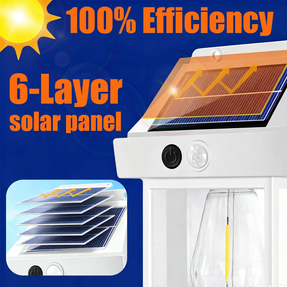 4PCS Solar Wall Light Outdoor Waterproof Sunlight Pathway Fence Lamp Yard Luminous Wall Washer Garden Decoration Tungsten Light