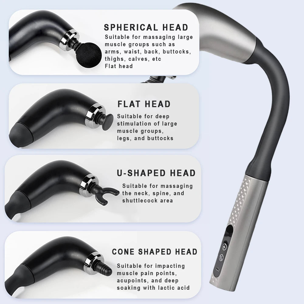 Portable Massage Gun: Deep Tissue Percussion Tool for Muscle Recovery Relaxation Treatment Tidesmit