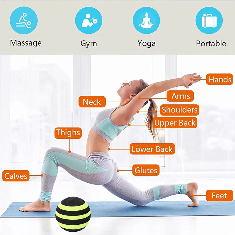 Deep Tissue Massage Ball 6.2cm for Myofascial Release - Tidesmit Back Massage Instrument Tidesmit