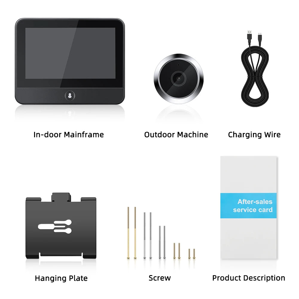 Awapow Tuya Wifi Radar Door Camera Smart Mini Digital Peepholes Door Viewer PIR Motion Detection Video Doorbell Home Security