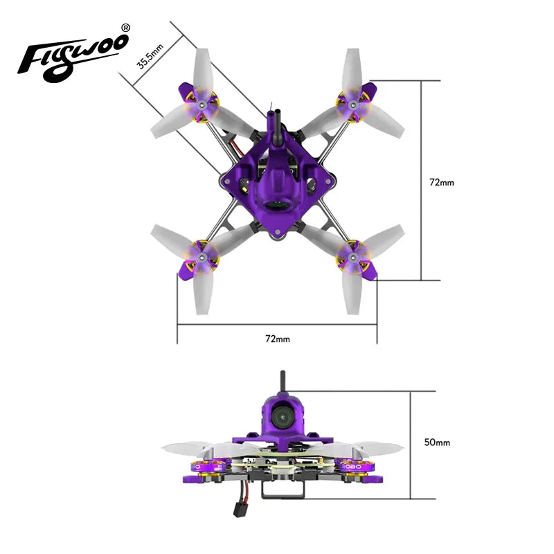 Flywoo Firefly 1S Nano FPV Drone | Walksnail Digital Nano Camera Tidesmit
