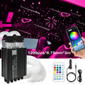Twinkle & Meteor Starlight Headliner Kit for Car Strands for Ambient Interior Decor 32W RGBW Fiber Optic Star Light Engine