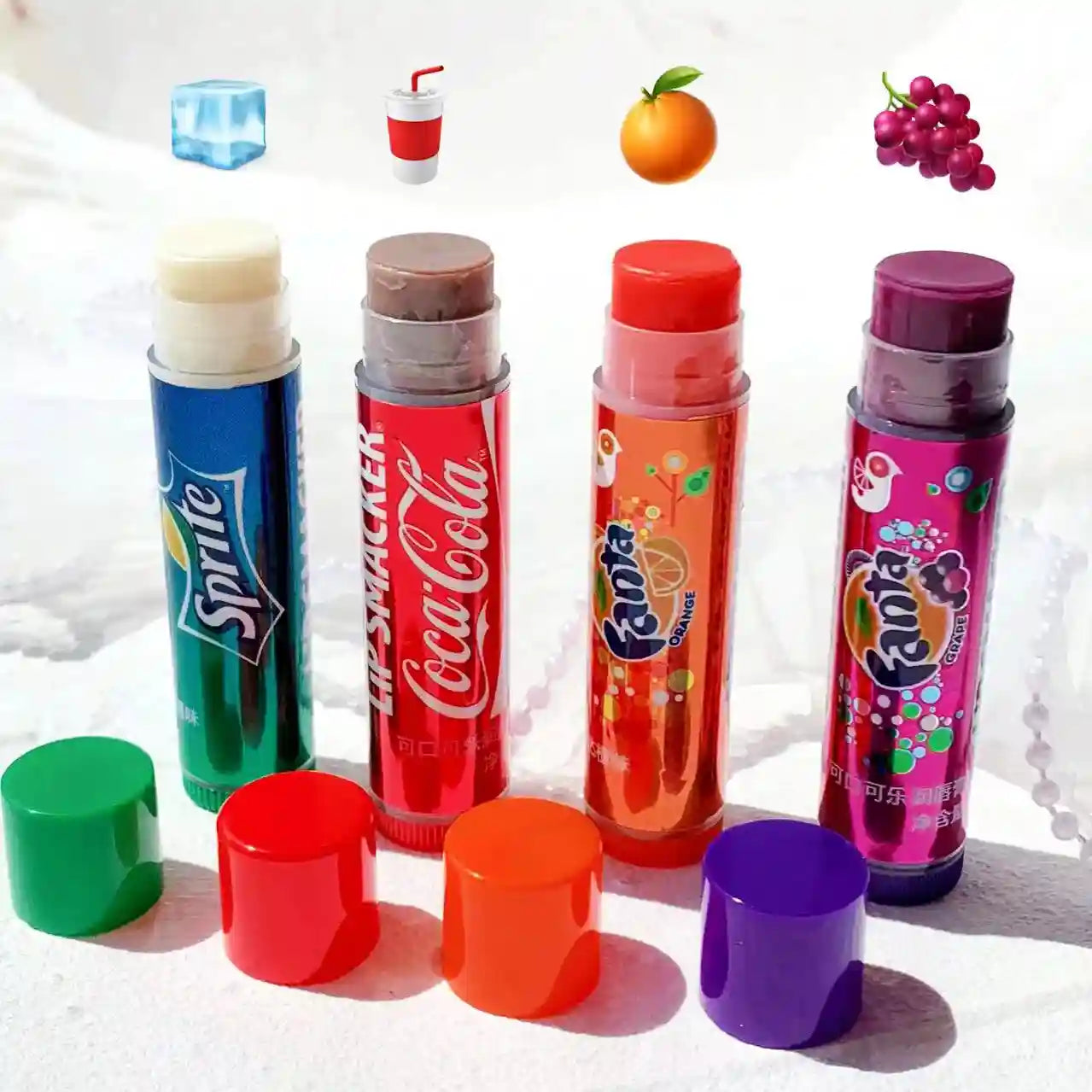 Coca-Cola Lip Balm Set | Moisturizing Lip Treatment 4-Piece Pack (16g) Lip Care Tidesmit