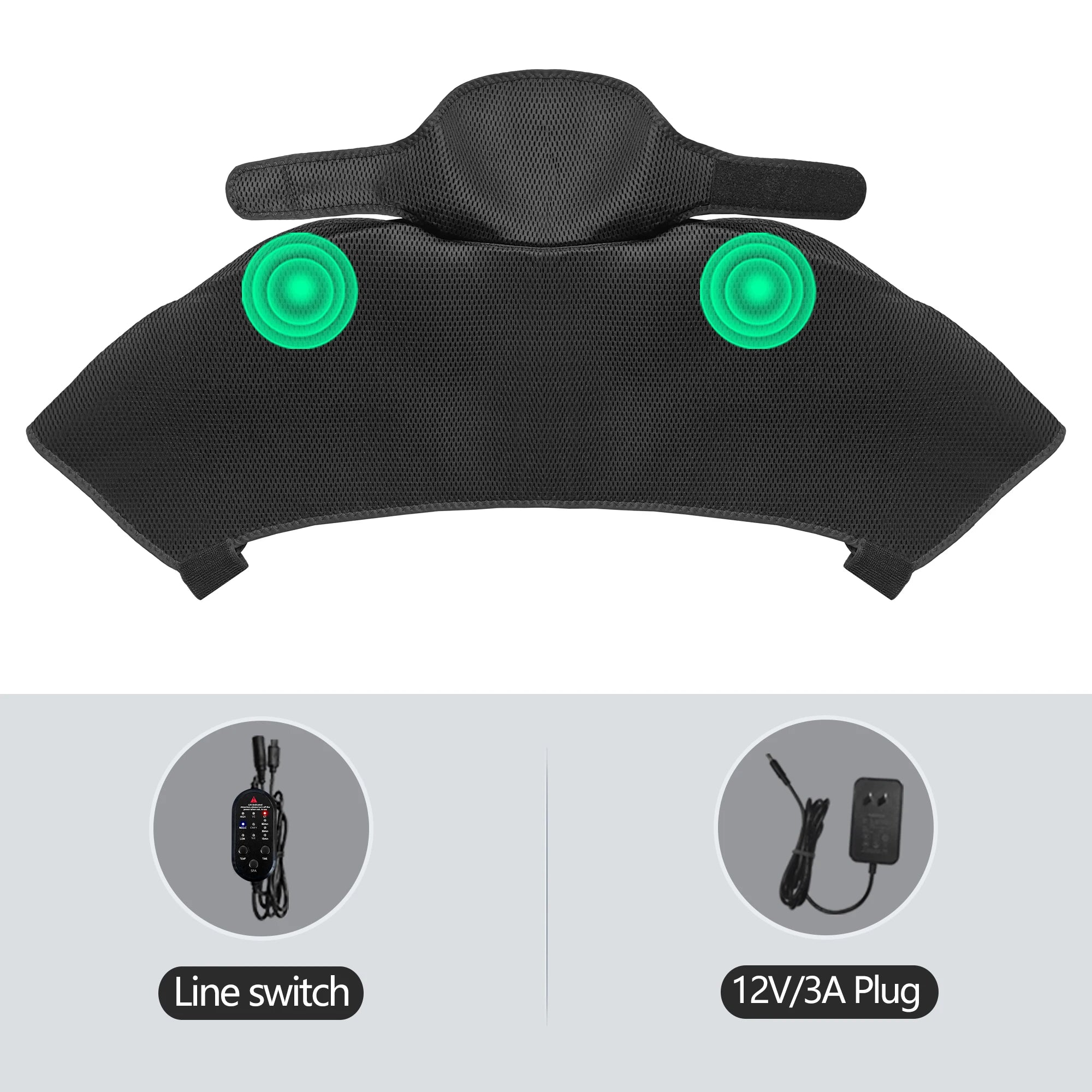 Heated Shoulder and Back Massager - Deep Tissue Muscle Relief Device Back Massage Instrument 12V-Massage Tidesmit