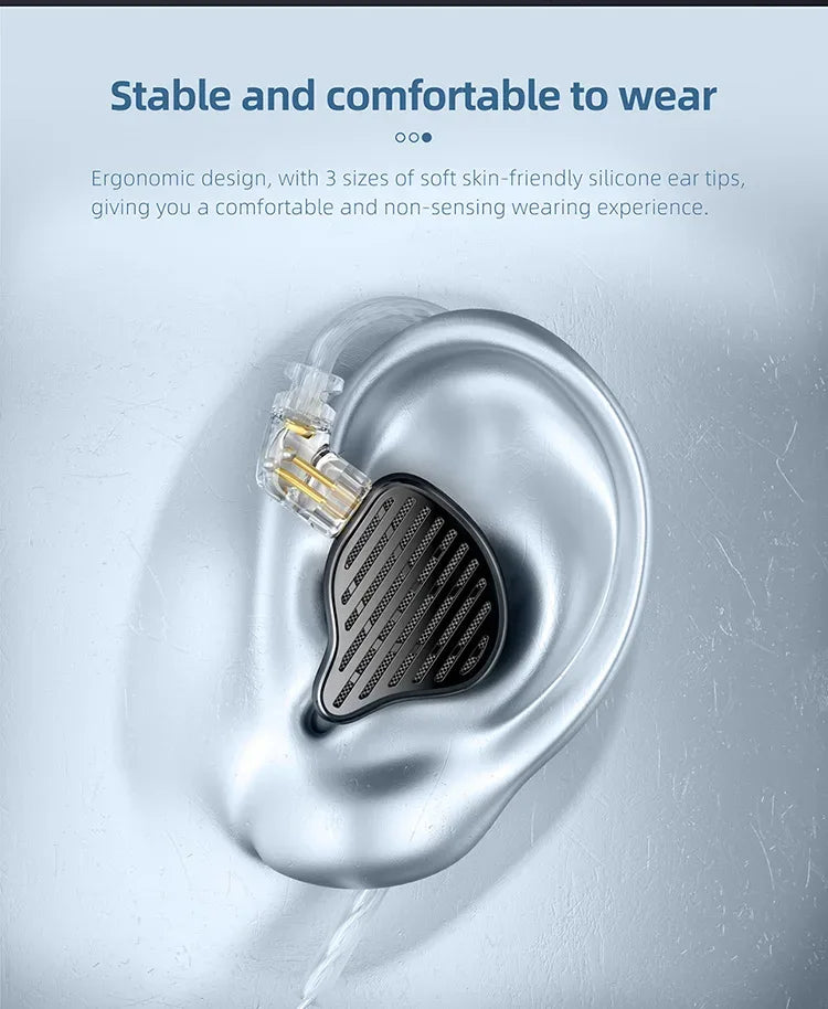 Planar Magnetic IEMs | 13.2mm Driver HiFi Wired Earbuds | Tidesmit Tidesmit