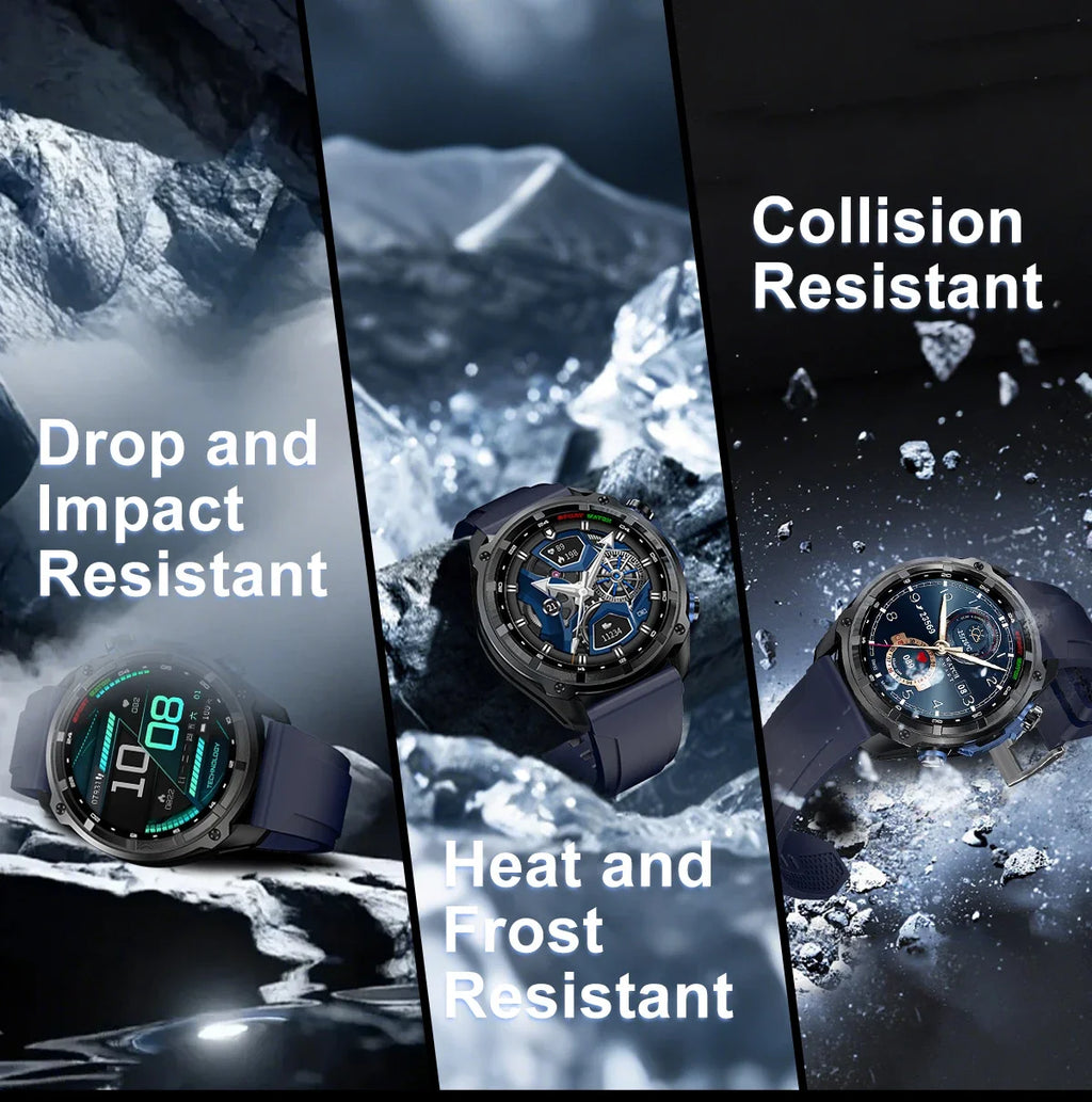 2026 New Outdoor Adventure DT G1 Smart Watch GPS Offline Map 100+Sports Mode Fitness 3ATM Waterproof Bluetooth Call Smart Watch