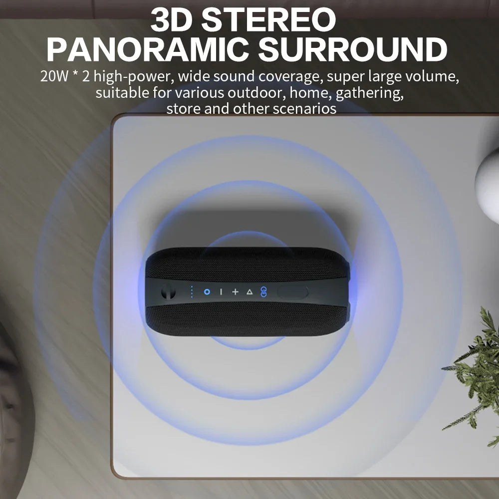 Mini TWS Bluetooth Speaker True Wireless Stereo RGB LED Portable Bass Speaker Cyberpunk Style for Home Outdoor PC Gaming Party Waterproof Deep Bass 360 Degree Sound Built in Mic Hands Free Calling Bluetooth 5 0 USB Charging L