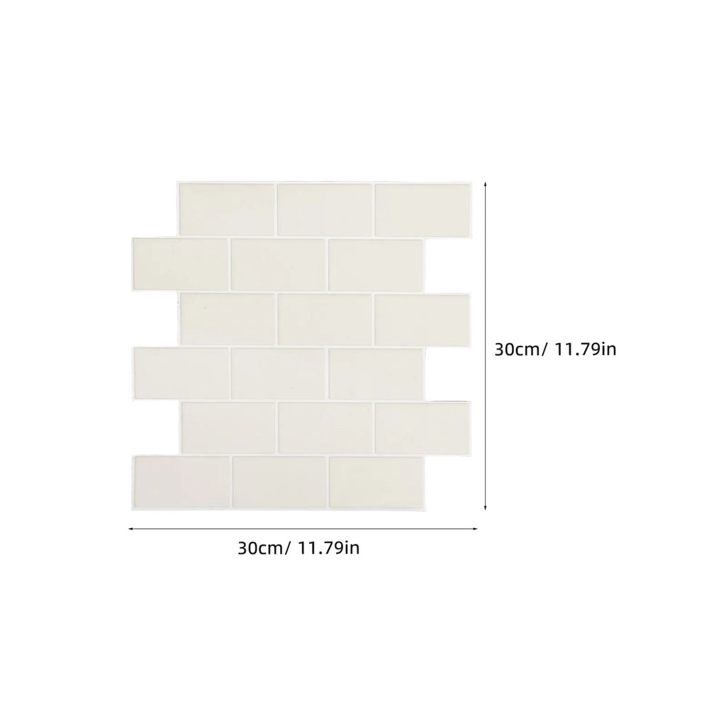 6Pcs Kitchen Tiles Peel and Stick Tile Stickers 30x30cm Waterproof Self Adhesive Decorative Tile Decals Bathroom Backsplash PVC