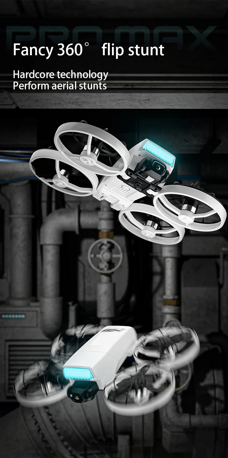 4K Camera Drone with Display Remote - Foldable GPS Obstacle Avoidance Tidesmit