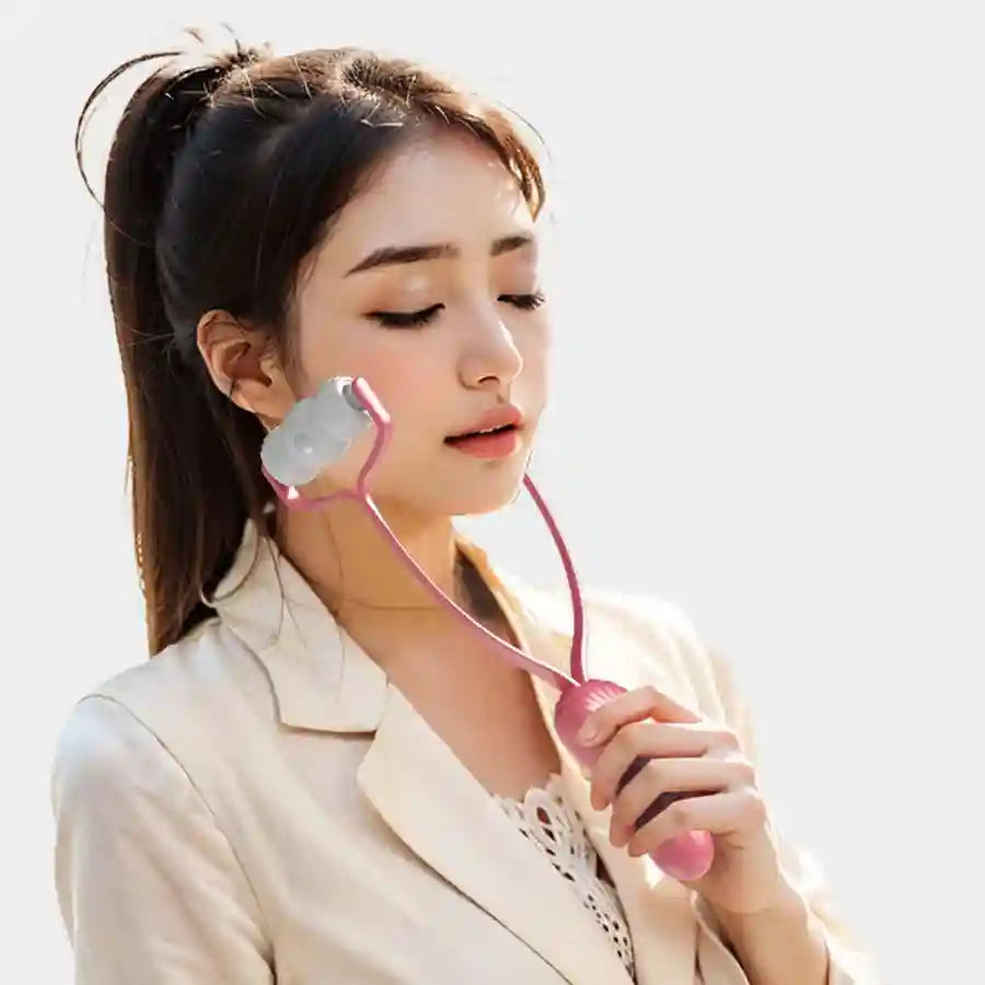 Facial Massage Roller 360 Rotating Y-Shape Lifting Tool Pink Massage Roller Tidesmit