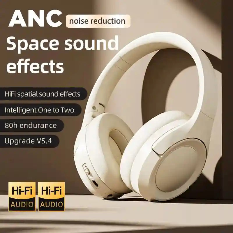 Wireless Headphones with Active Noise Cancellation - L50 Over-Ear Model Tidesmit