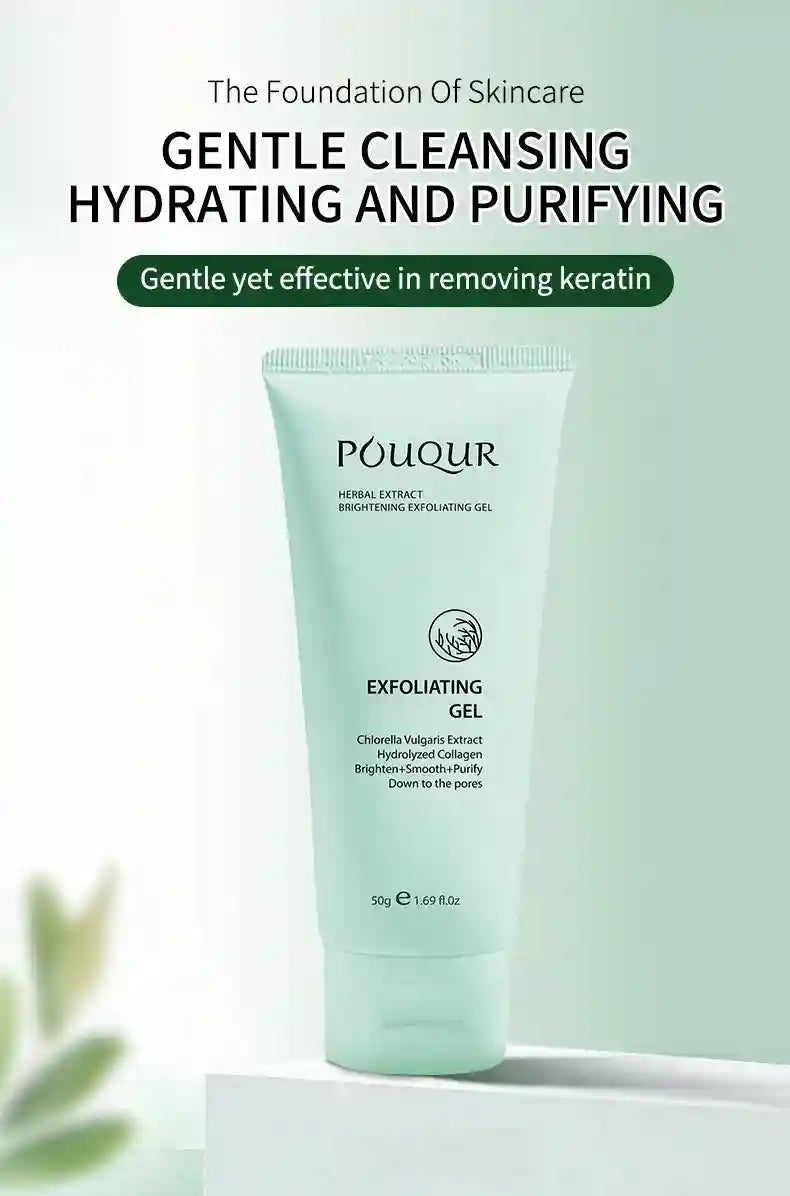 Herbal Exfoliating Gel Face Scrub: Natural Deep Cleansing Moisturizer Scrubs Treatments Tidesmit