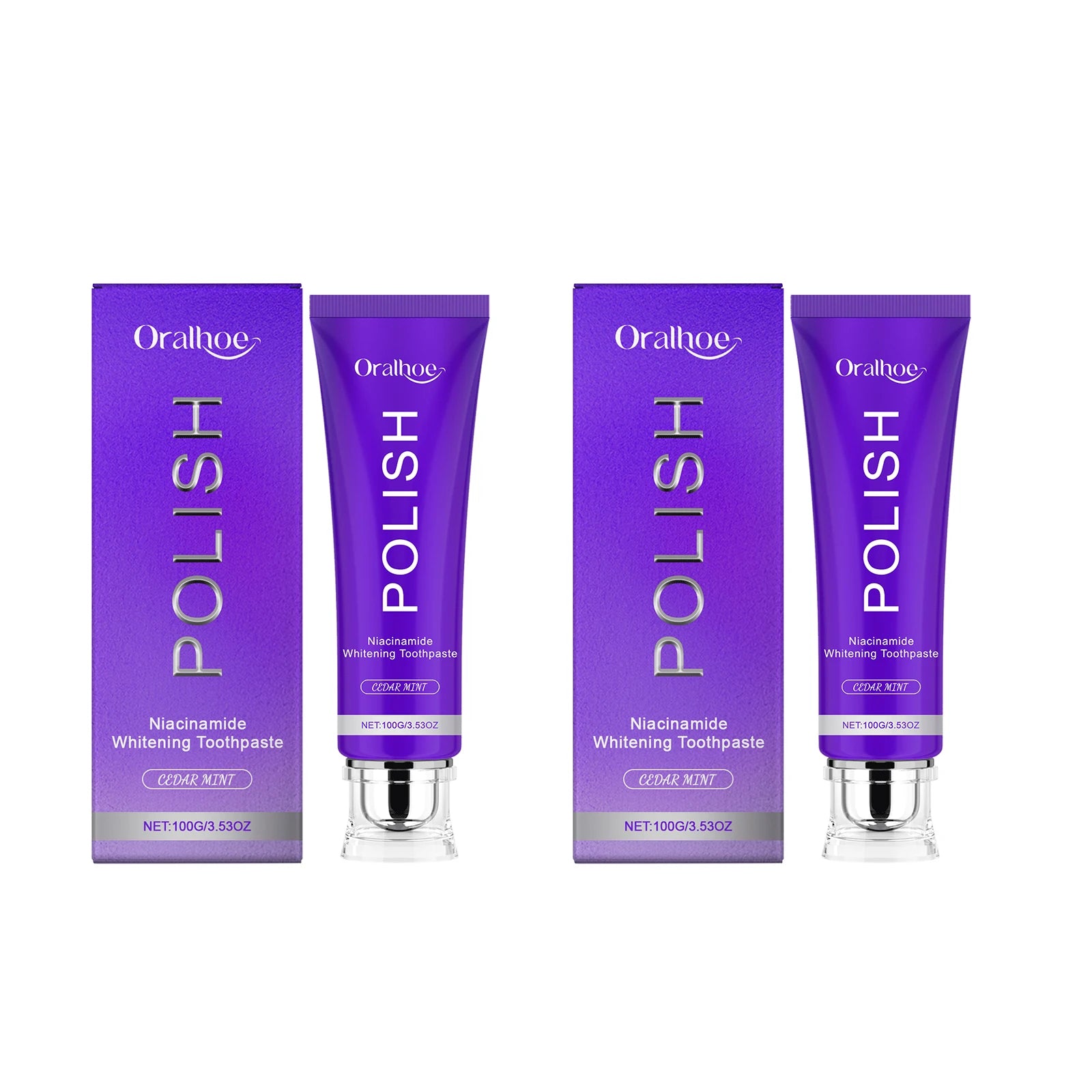 Tidesmit purple niacinamide whitening toothpaste for plaque removal, gum health, and fresh breath.