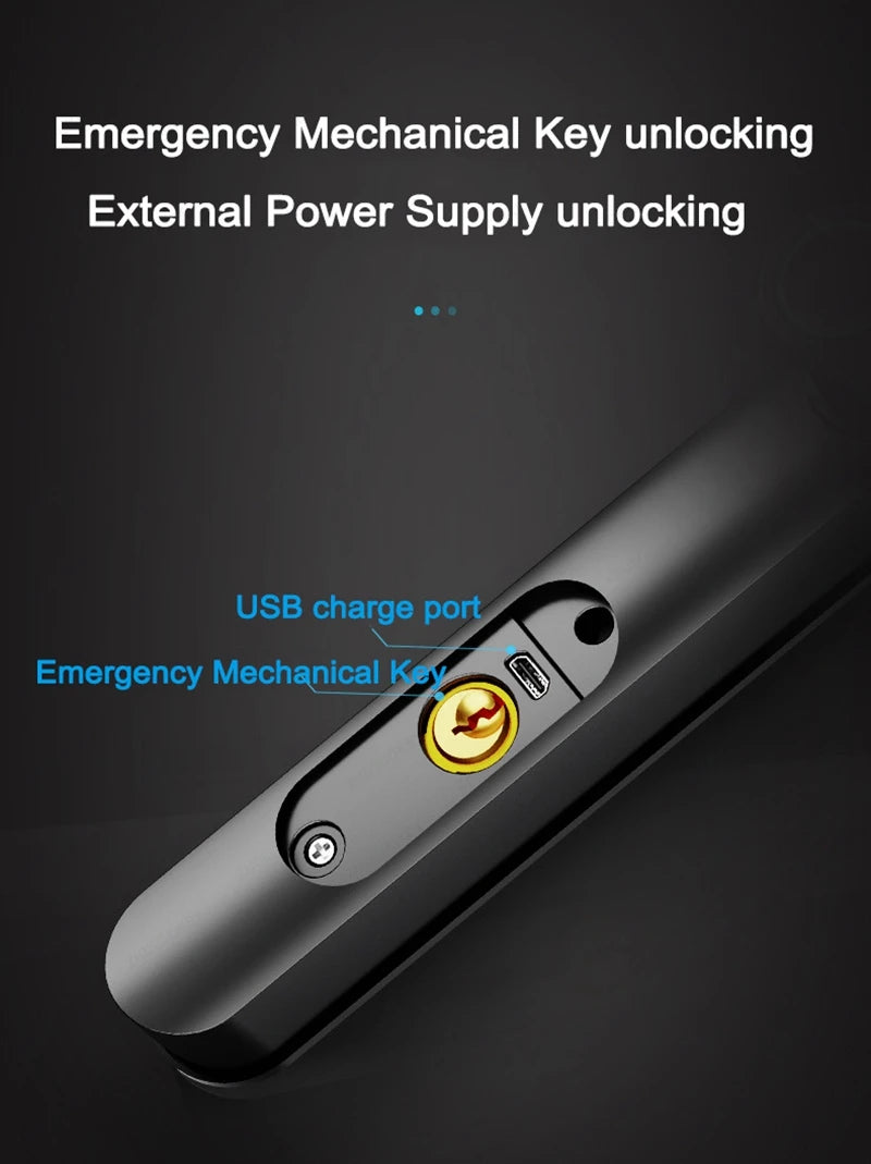 TTLock App Smart Aluminum Door Lock Waterproof Fingerprint Digital Password RFID Keyless Electronic Sliding Glass Door Lock